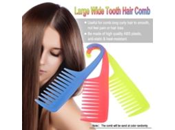 Peine De Cabelo Grande Com Dentes Largos Antiestático De Plástico Abs Com Gancho Para Cabeleireiro E Desembaraçar Cabelo