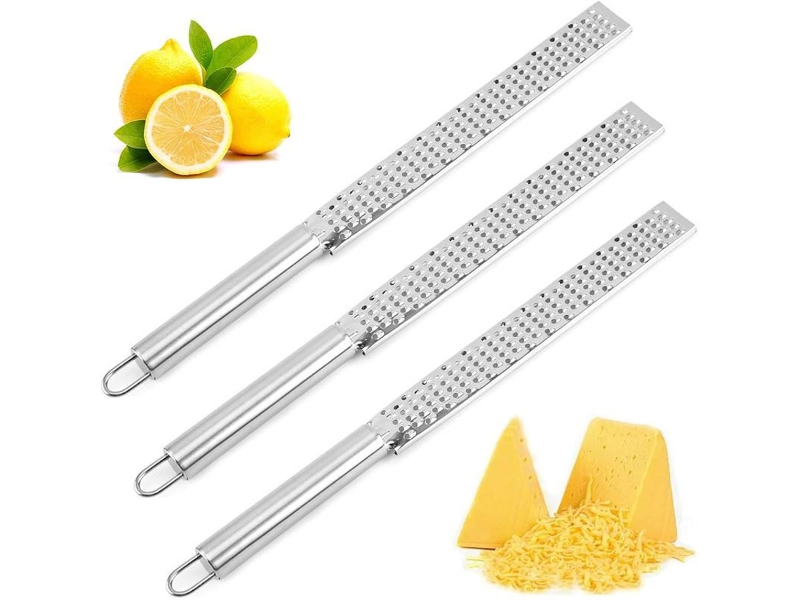 2026 rallador de Mano Largo, 3 Piezas Ralladores Manuales Acero Inoxidable Zester de Limón