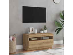 Vidaxl Móvel De Tv Com Luzes Led Derivados Madeira Carvalho Artisiano
