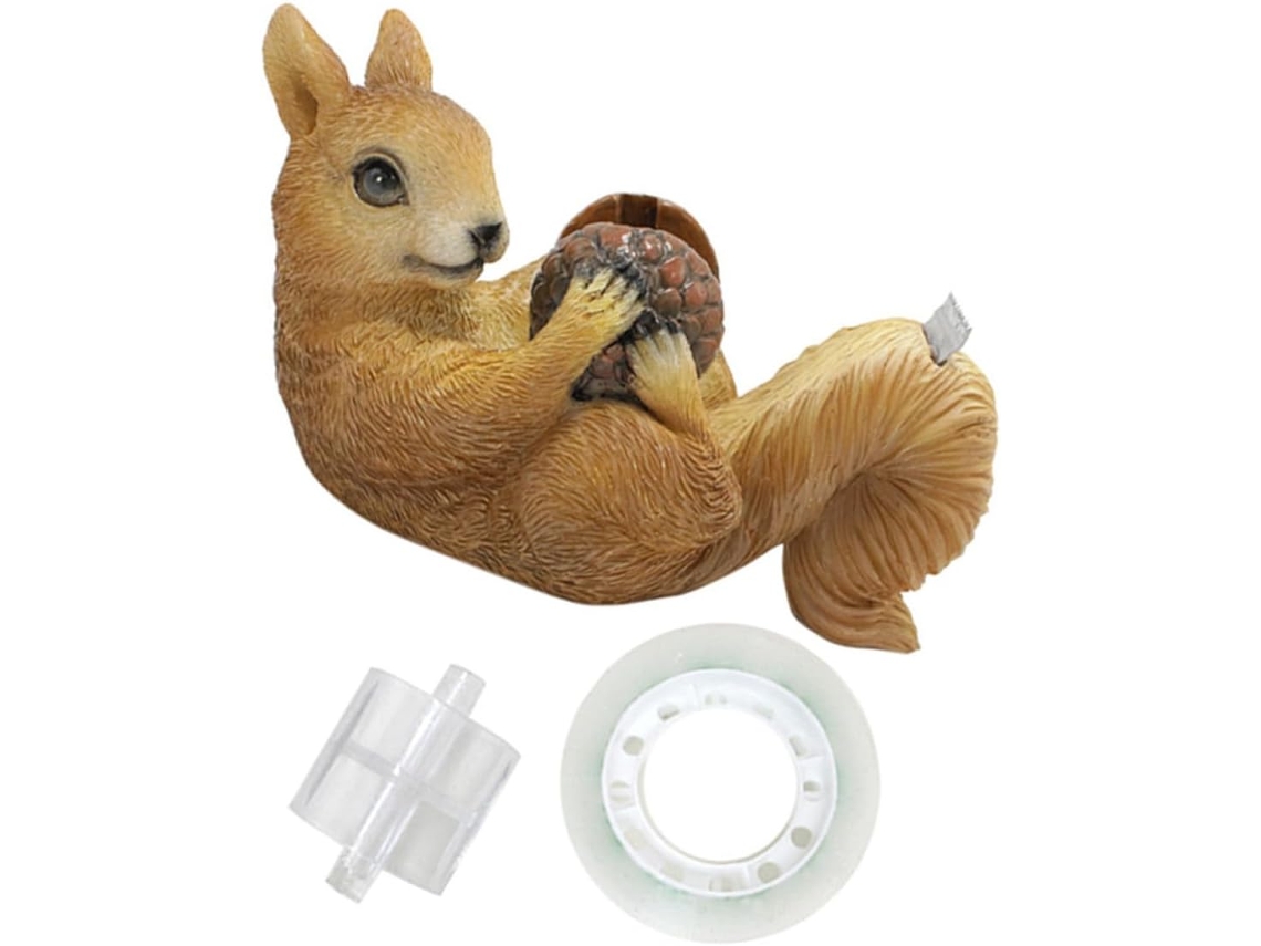 Organizador de mesa Inoomp, design Esquilo, suporte prático e macio em resina para carteira escolar.