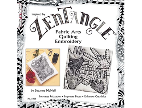 Livro Zentangle Fabric Arts de Suzanne Mcneill (Inglês)