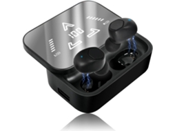 Auscultadores Bluetooth 5.3 Sem Fios Ecrã Led Microfone 40h Reprodução IPX5 Esportes JIAPEI