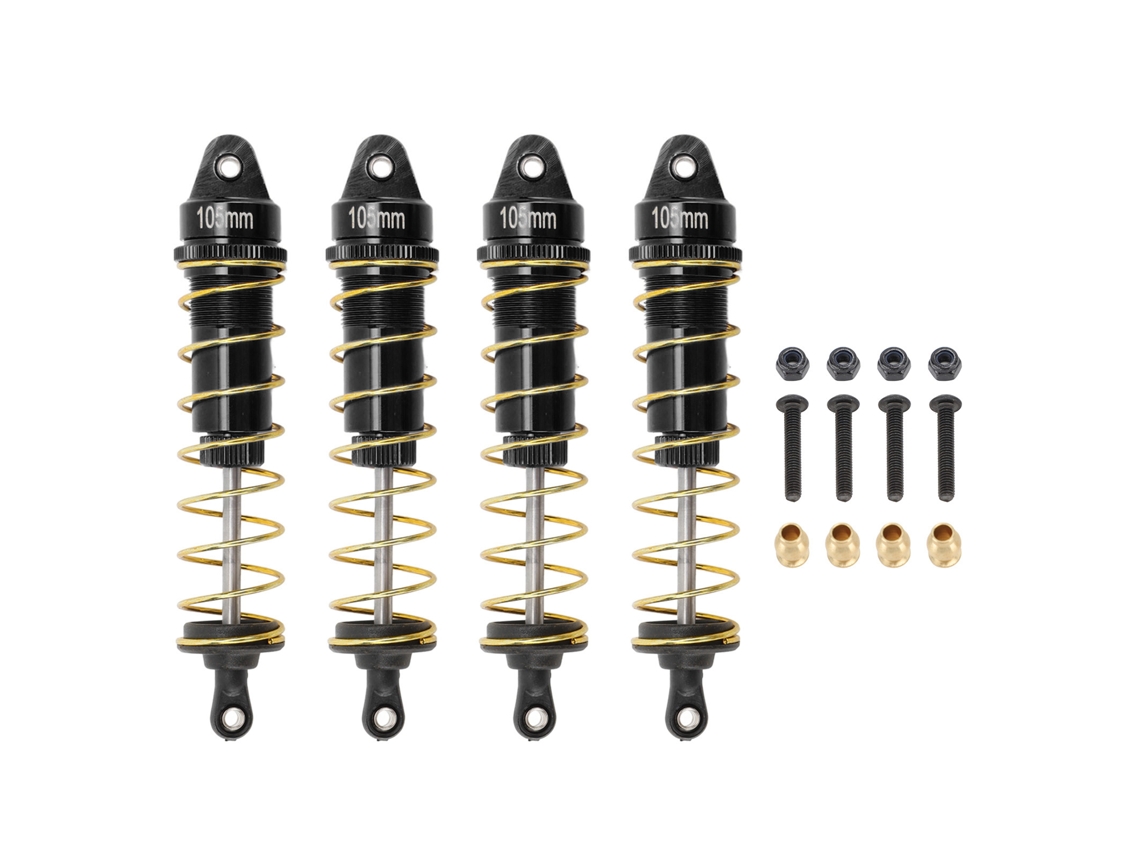 Mali 4pçs Amortecedor Rc para Scx10 Substituição Dianteiro Traseiro Mola Damper para Carro Rc Crawler 1/10 Preto