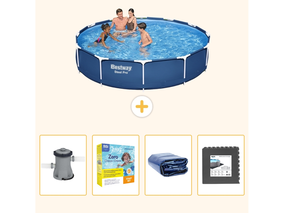 Bestway Piscina Bestway Steel Pro Redonda - 366x76 Cm - 5-peças S285