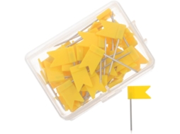 Tachinhas Amarelas Para Mapas E Artigos De Papelaria, 50 Unidades, Ideais Para Quadros De Cortiça, Perfeitas Para Uso Em