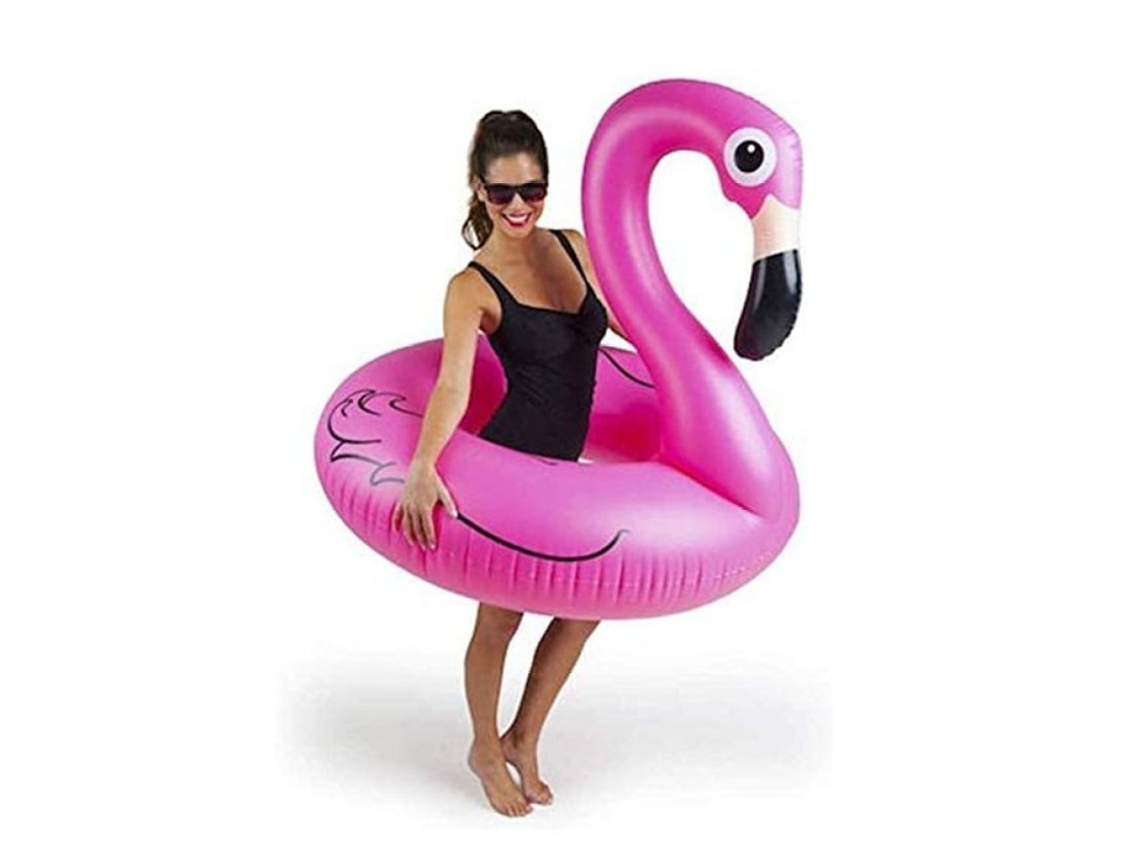 Boia Inflável De Flamingo Para Natação, Colchão De Ar, 120 Cm - Fx -