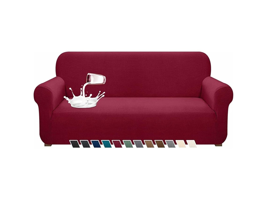 Elysve Capas De Sofá, Elástico Impermeável Para Sofá De Casal (claret)