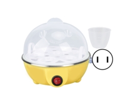 Cozinhador de Ovos Galinha 7 Ovos Anti Queimadura Desligamento Automático Prato de Aquecimento 110v Amarelo