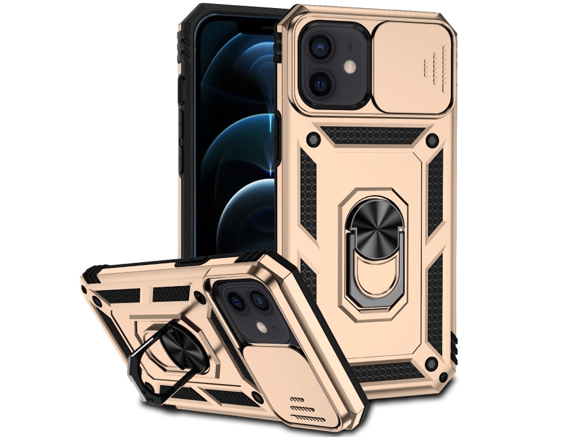 Capa Para Iphone 12 Pro - Suporte Deslizante Para Câmera