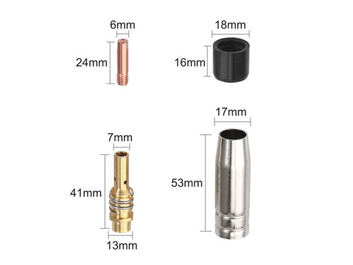 Laxiscreed 19 Pontas De Contacto Para Soldadura Mig/mag Compatíveis Com Binzel 15ak, 0.8mm M6