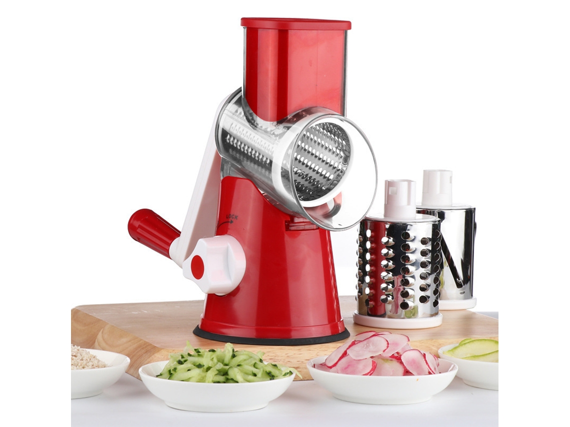 Ralador de Queijo Rotativo, Fatiador Manual para Cozinha com Cabo, Cortador Legumes, Moedor Nozes AQUAFORGE