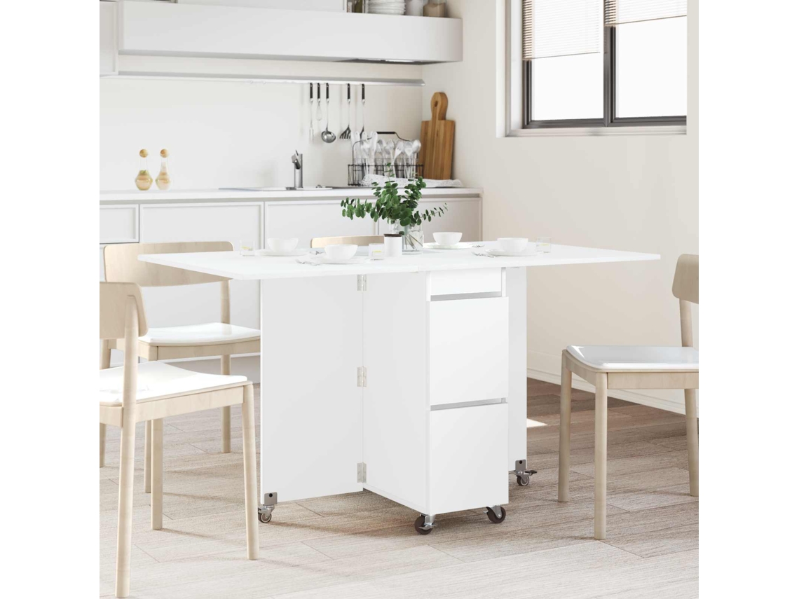 Vidaxl Mesa De Jantar 140 X 80 X 77 Cm Derivados De Madeira Branco