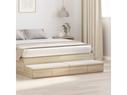 Vidaxl Gavetas De Cama Com Gaveta Carvalho Sonoma 150 X 36,5 X 16,5 Cm