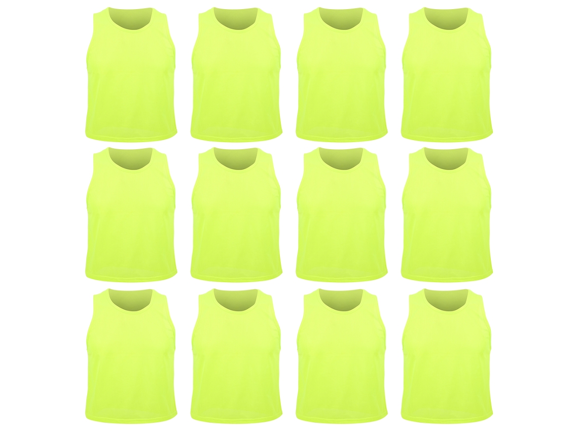 12pcs Colete de Futebol Infantil de Malha Pequena Respirável Tamanho Único S/MARCA