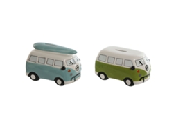 mealheiro HOME ESPRIT Dolomite Carrinha 16 x 10 x 11 cm (2 Unidades)