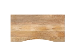 Vidaxl Tampo De Mesa Com Curva 120x50x2,5 Cm Mangueira Áspera Maciça