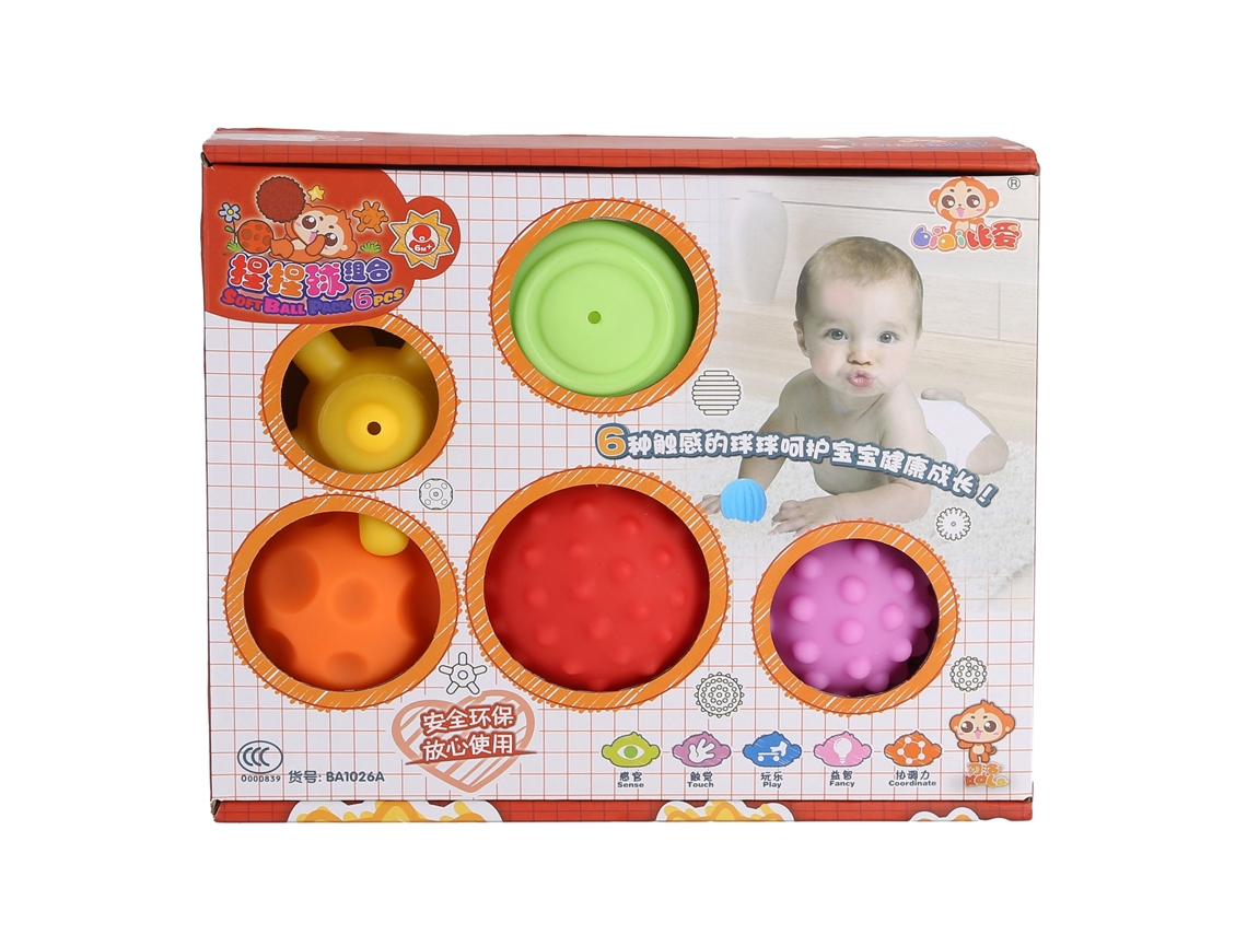 Conjunto De Bolas Para Bebês Com Textura Multissensorial: Bolas Macias E De Toque Para Crianças