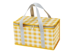 Bolsa Termica Impermeavel Grande Capacidade Portatil Para Lanche E Piquenique Amarela E Branca