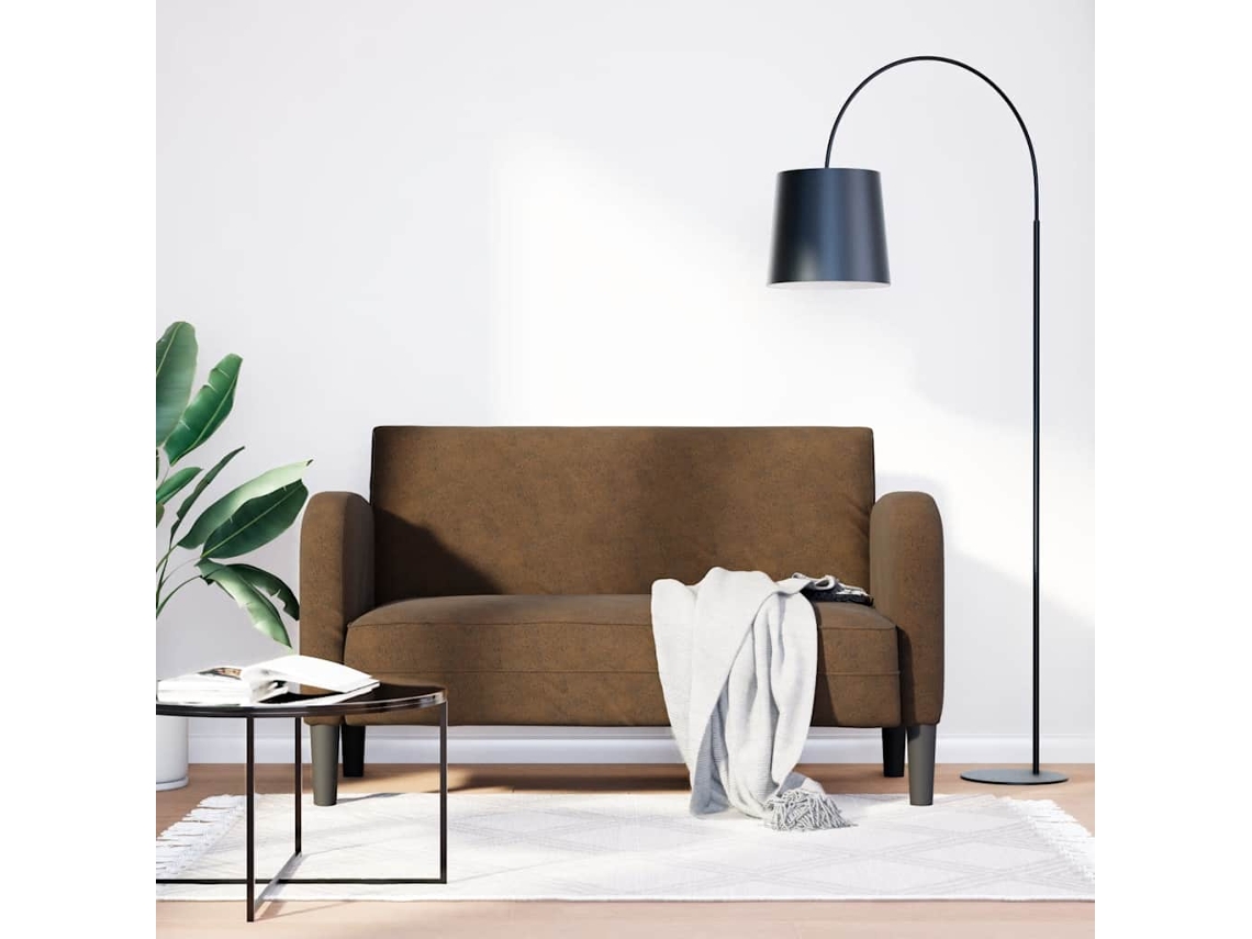 Vidaxl Sofá-luvas 110 Cm Couro Artificial Castanho