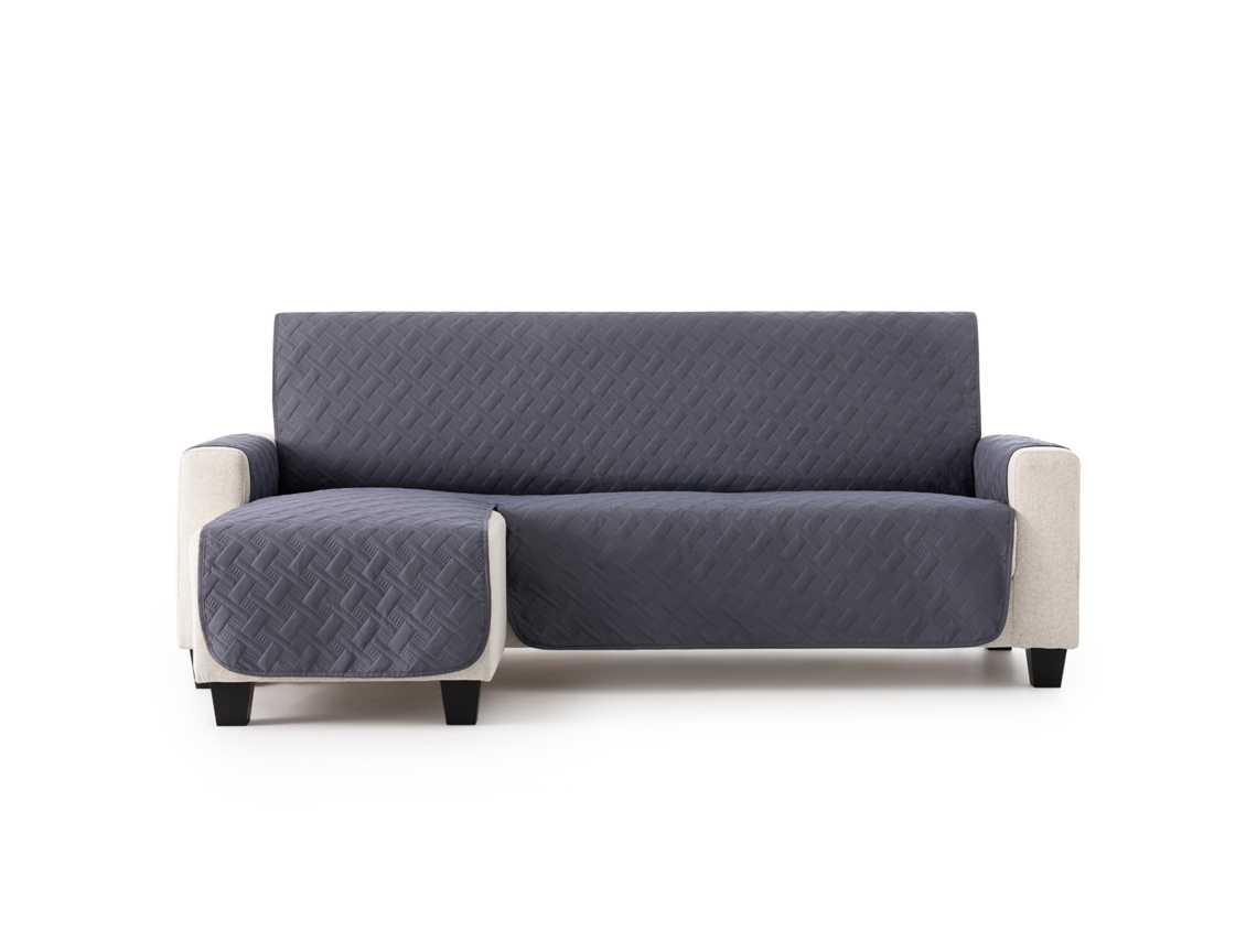 Maxifundas | Capa Para Sofá Dry Protect | Cor Cinza Claro | Chaise Longue Esquerda 280 Cm | Repelente De Líquidos, Antimanchas E Acolchoada