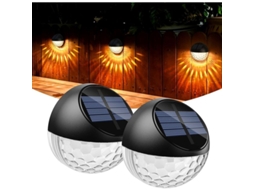 Luz Solar Led Exterior Impermeável Ip65 Luz Quente Para Jardim Pátio Parede Decorativa