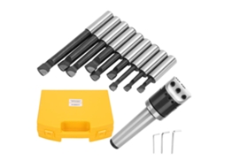 Conjunto De Cabeças De Perfuração 9 Peças Laxiscreed Em Aço Rápido Para Suportes Cnc