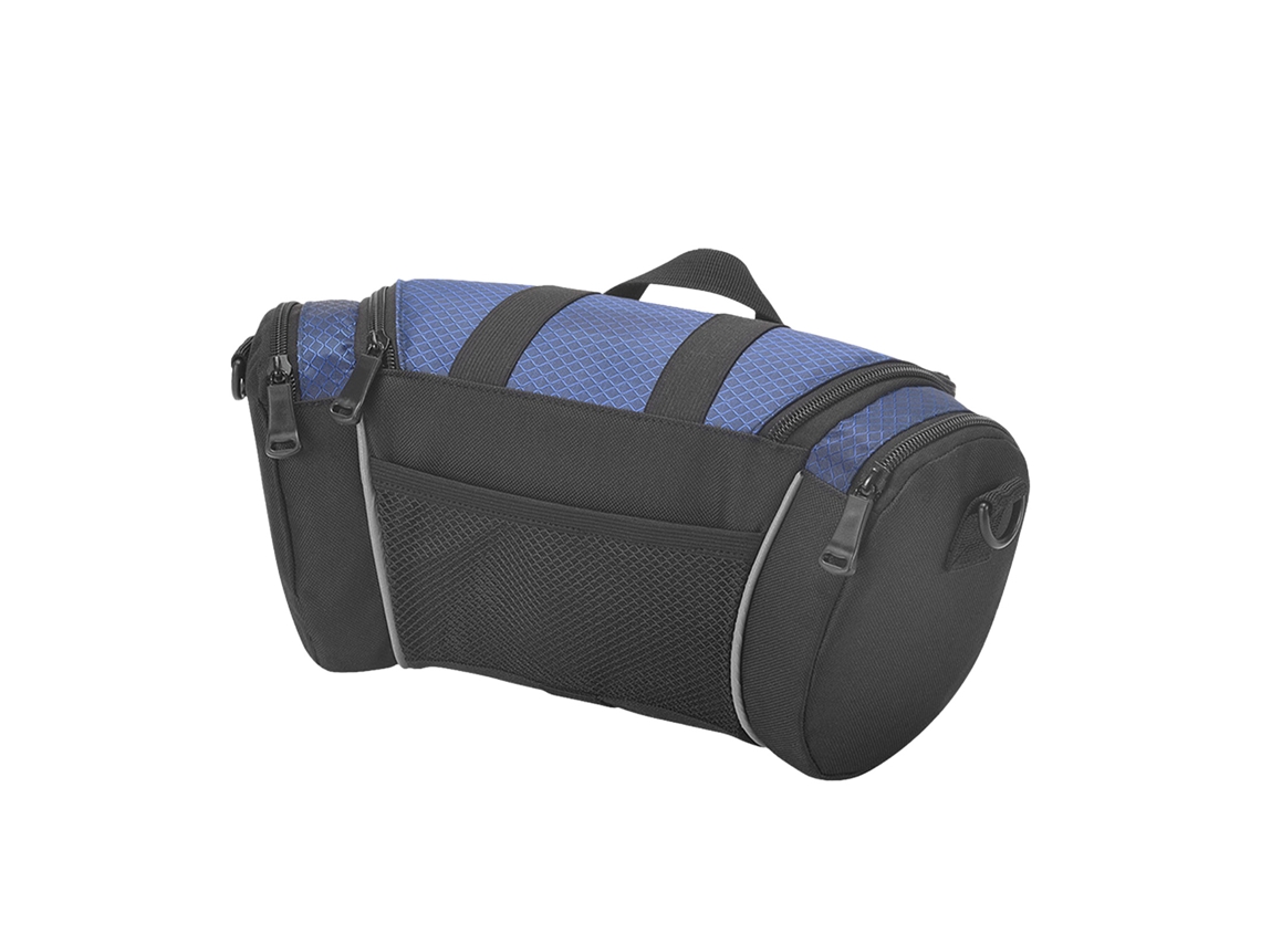 Bolsa Para Guidão De Bicicleta 5l Capacidade Grande Nylon Com Faixas Reflexivas Azul