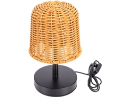 Luminária De Mesa Rattan Asixxsix, Com 3 Temperaturas De Cor, Recarregável, Portátil E Sem Fio, Feita À Mão, Ideal Para
