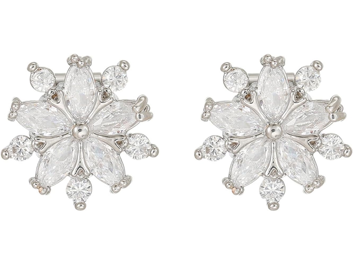 Ganchos De Orelha Com Estampa Estrela E Flor, Ornamento, Fones De Ouvido, Zircônias Brilhantes, Argolas Para Freeclip 1e