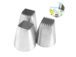 3pcs Bicos de Bolo Inoxidável 304 Ferramentas de Bolo Decorativo para Bolo Biscoito Pães Cookies | S/MARCA