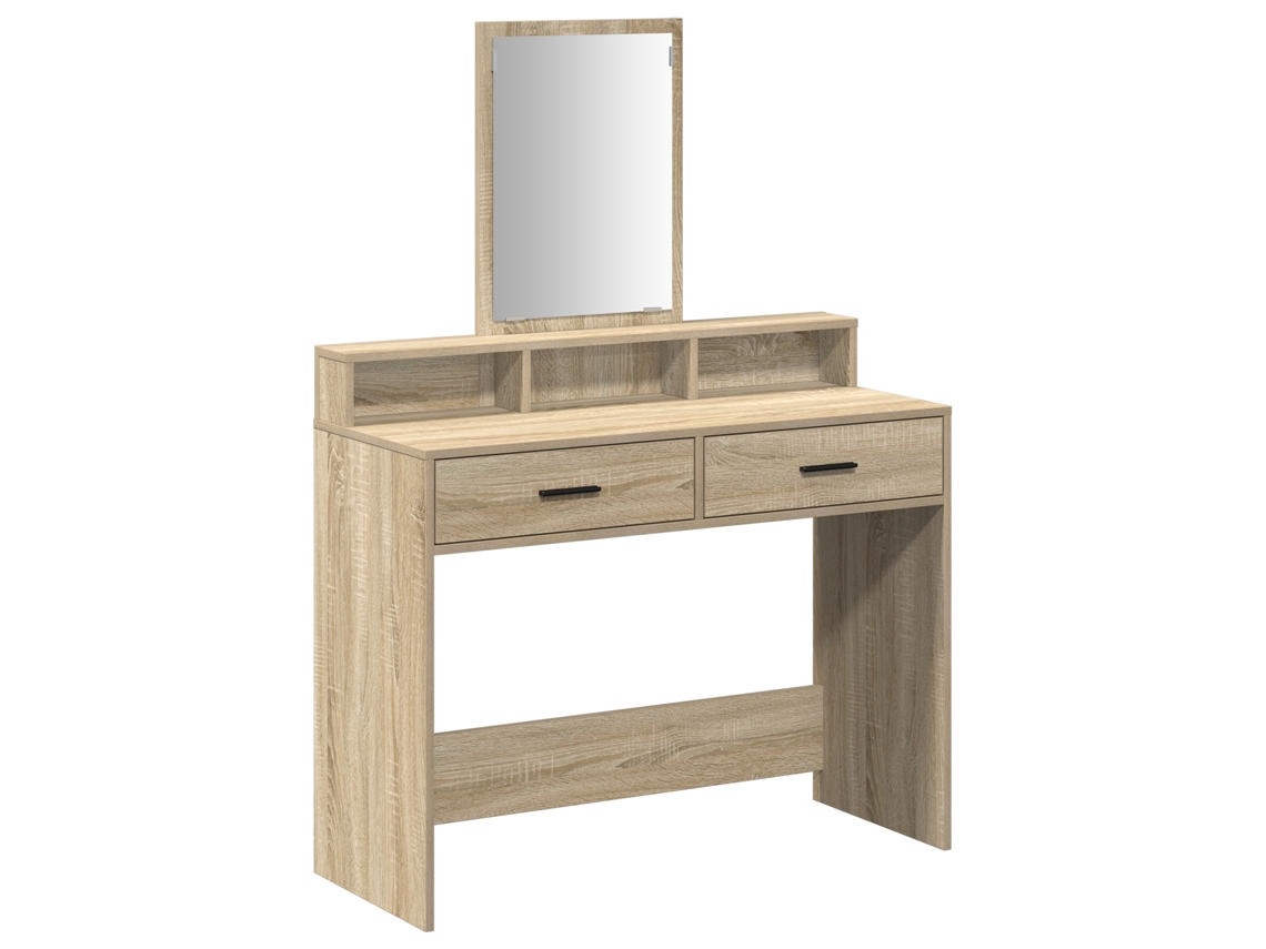 Conjunto 1 Mesa De Vestir Vidaxl Castanho Derivados De Madeira (100 X 41 X 140 Cm)
