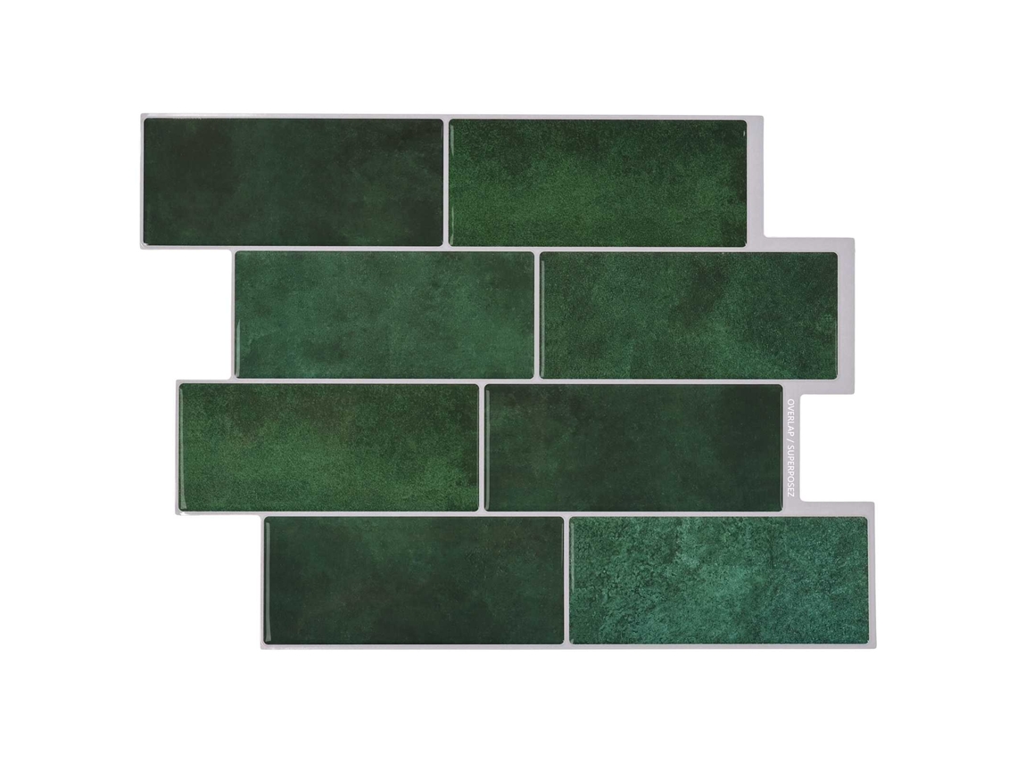 Vidaxl Azulejo Subterrâneo 20 Unid. Verde-escuro 29 X 21 Cm