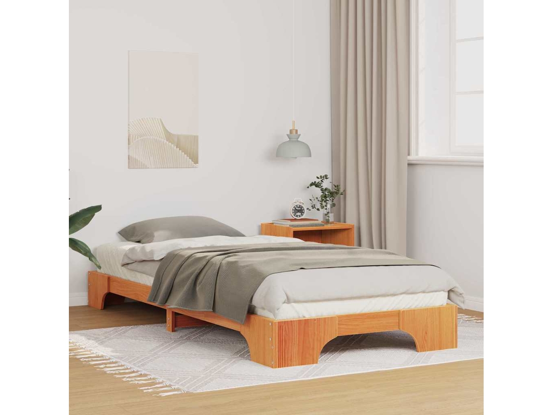 Vidaxl Estrutura da Cama Castanho 80 X 210 Cm