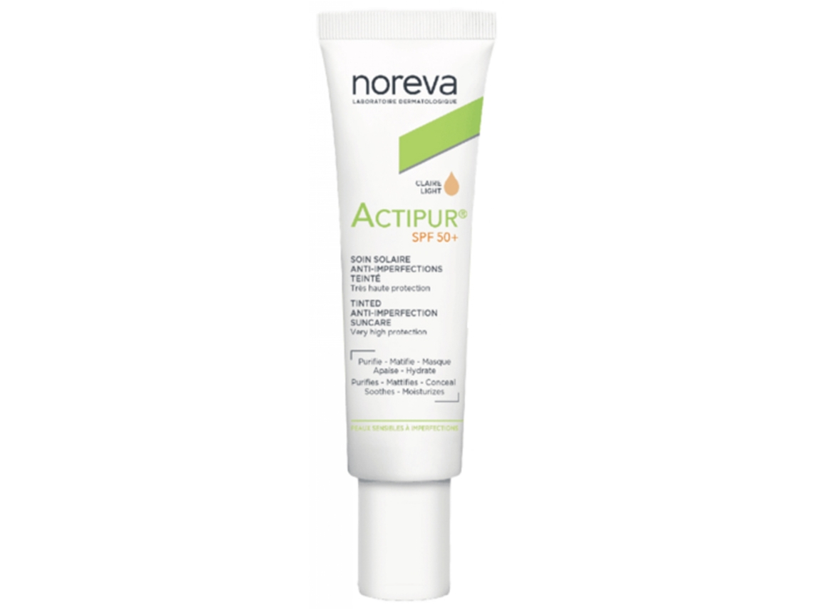 Actipur Protetor Solar Anti-Imperfeições Spf50+ Tonalidade Clara 30 Ml NOREVA