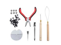 Kit De Ferramentas Para Extensões De Cabelo Com Anéis Micro E Acessórios Essenciais