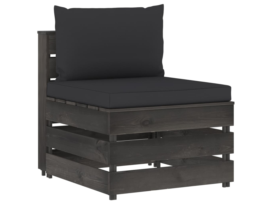 Middle Sofa, Middle Sofas Vidaxl Preto Madeira (n/a)