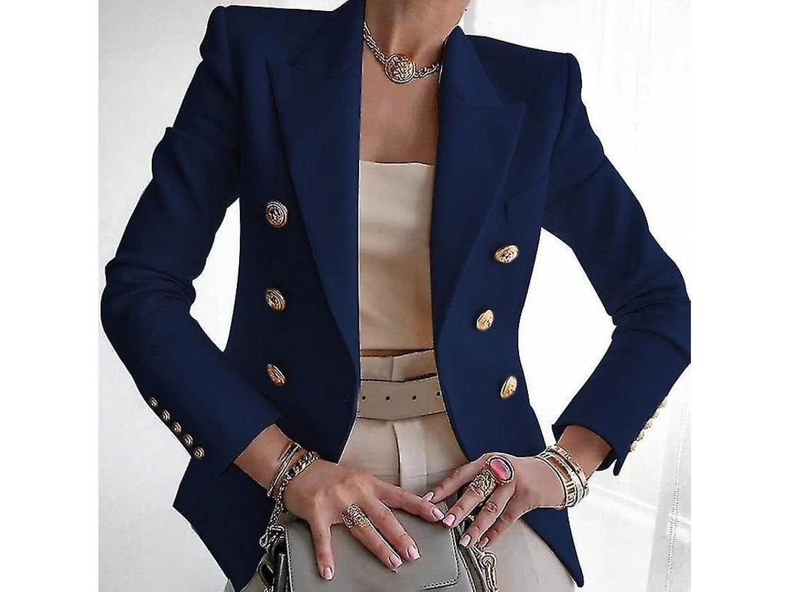 2026 jaqueta Formal Feminina 2023 Traje de Trabalho Blazer Office Lady Manga Longa Poliéster Tamanho S 3xl