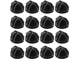 Conjunto De 16 Clipes Conectores Universais Resina Preta Para Armários E Sapatos