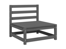 Maison Exclusive - Sofás Centro Jardim C/ Almofadões 2 Pcs Pinho Maciço Cinzento