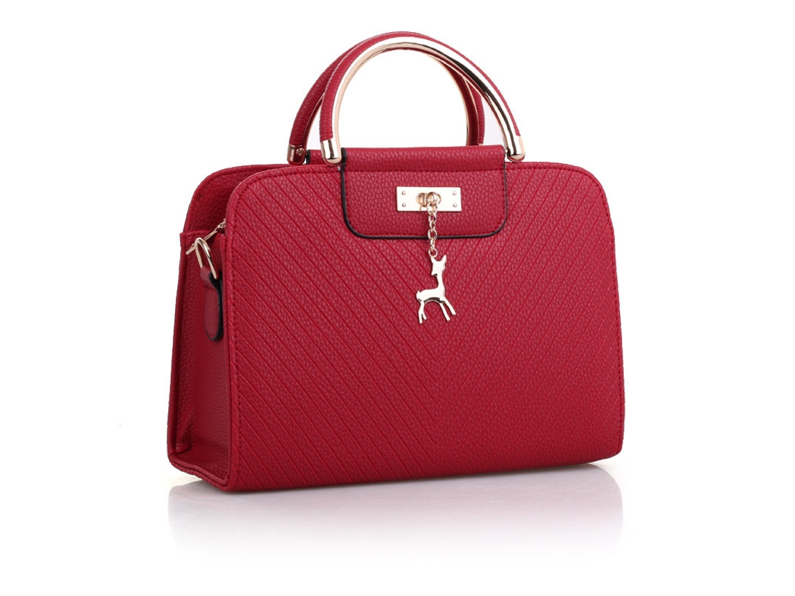 Bolsa Feminina 2026, Pingente de Cervo Ondulado, Bolsa de Ombro, Bolsa Transversal claret YUNZII