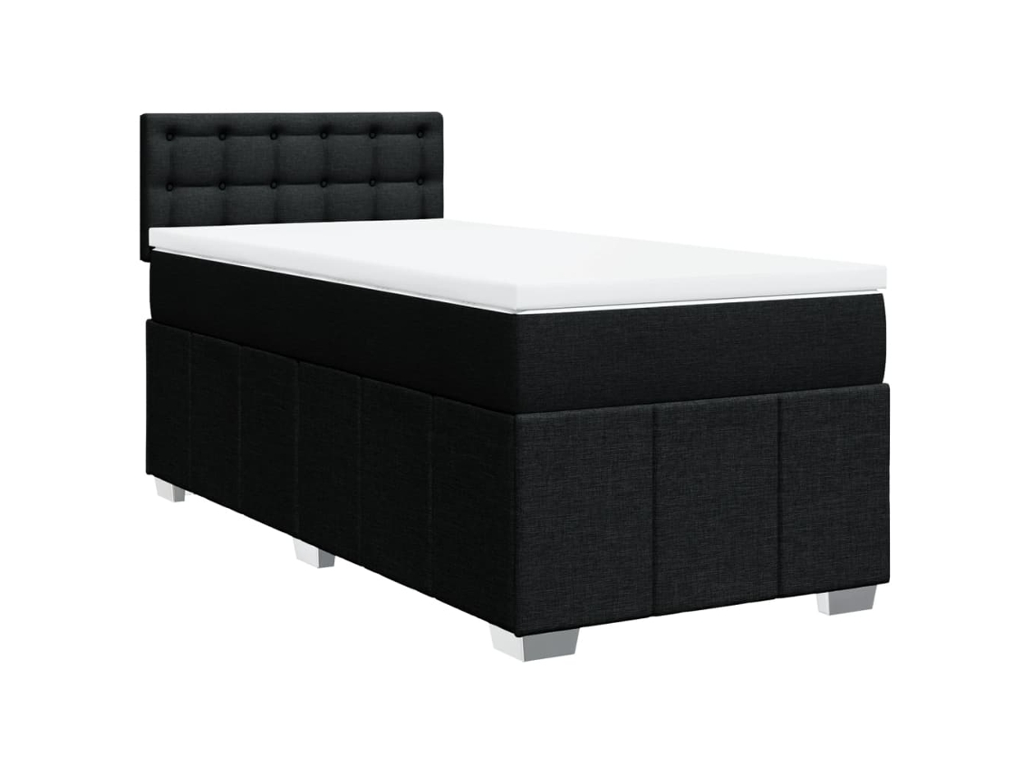 Box Spring Bed, Box Spring Beds Vidaxl Preto Tecido (90  X  200  Cm)