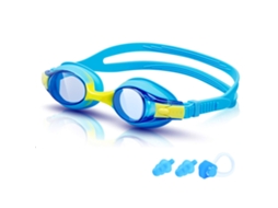 Óculos De Natação Infantis, De Alta Definição, À Prova D'água E Antiembaçantes, Em Silicone.azul E Amarelo