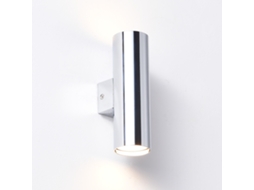 Aplique de Parede Cromado ALPINALUZ “duo Pro” Luz Dupla para Cima e Baixo 2 Casquilhos Gu10 Metálico Lâmpadas Não Incluídas
