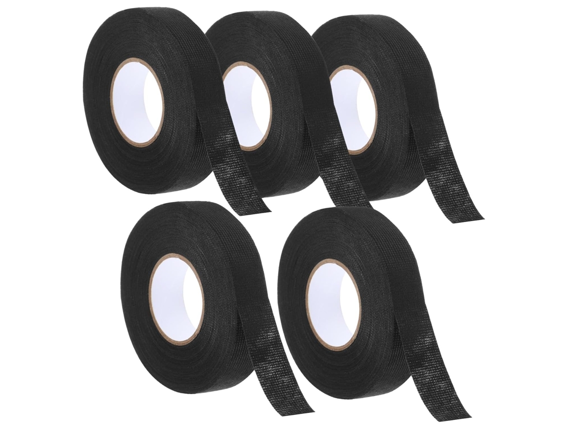 Fita Adesiva Térmica Automotiva Para Chicotes Elétricos, 5 Rolos De 19mm X 15m, Resistente A Altas Temperaturas, Ideal