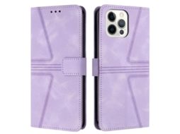 Capa De Couro Para Iphone 12 Pro Max - Triangular - Cor Sólida