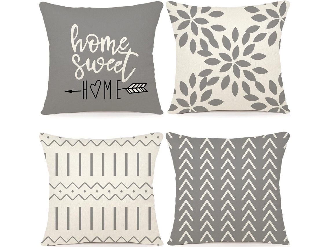 Conjunto De 4 Capas De Almofada Decorativas Para Sofá E Fronhas