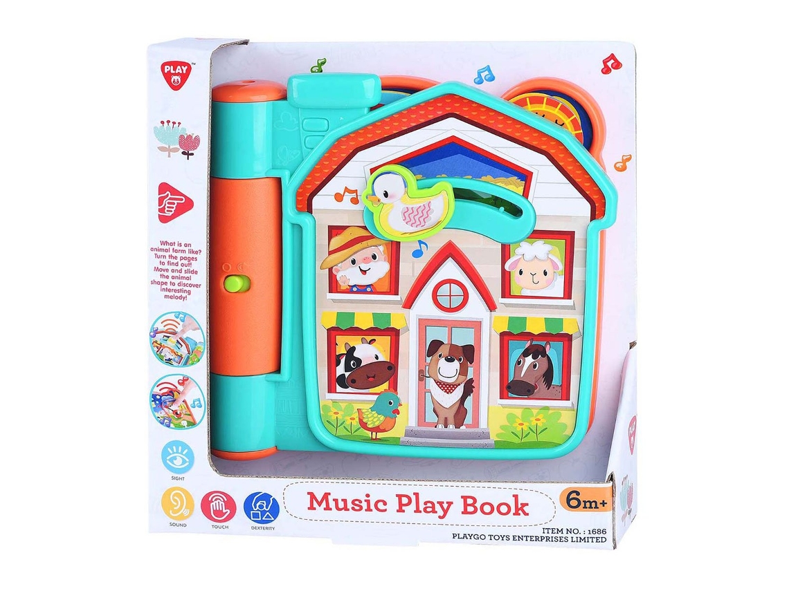 Livro Interativo Para Bebês Com Música E Sons Da Fazenda Play