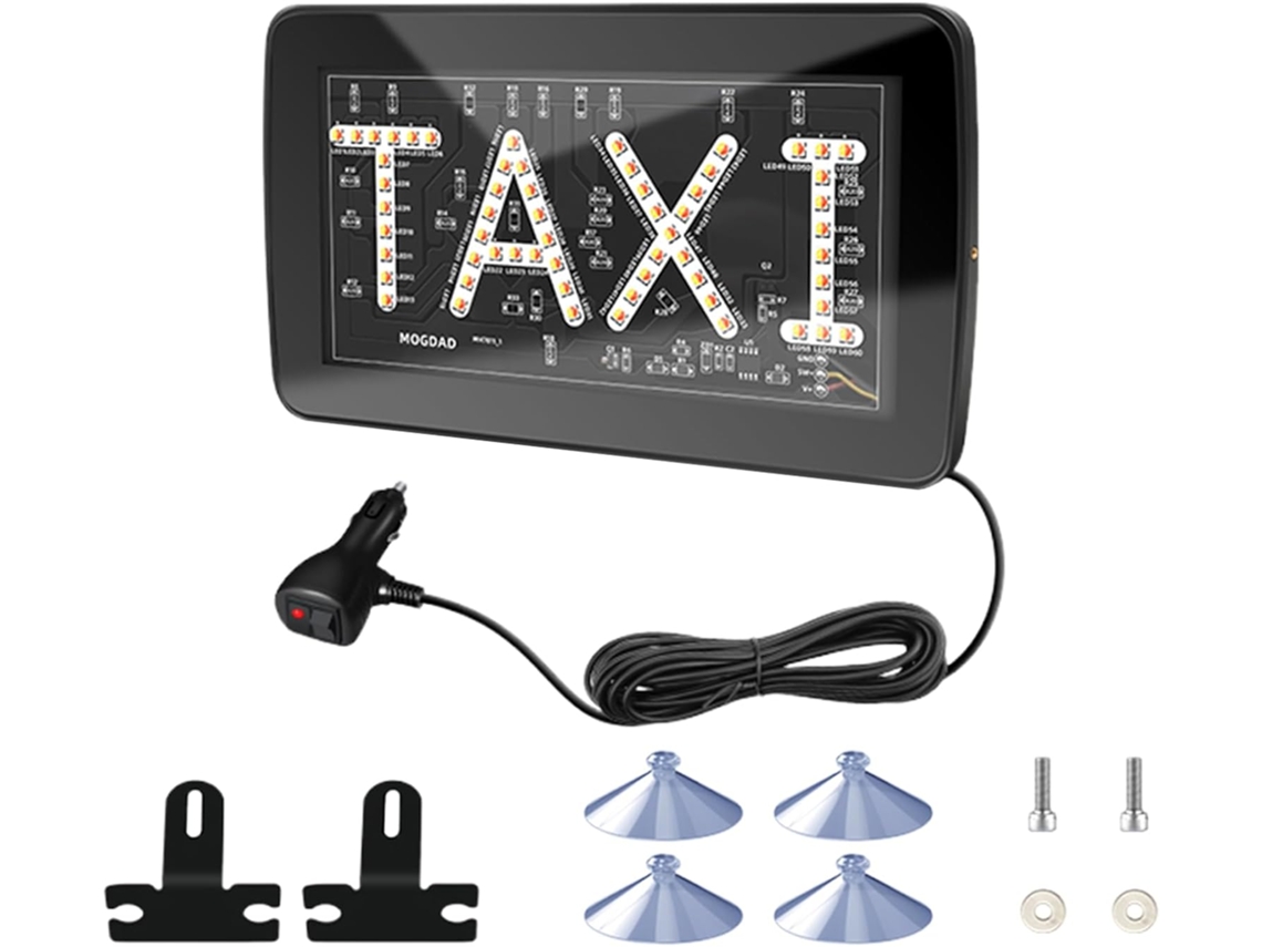 Sinalizador Luminoso De Táxi Com Ventosa E Lâmpada Led Alto Brilho Para