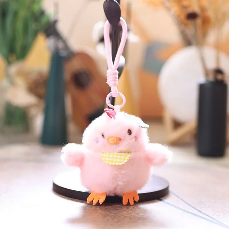 Chaveiro de Pelúcia de Pintinho Fofo, Macio e Macio, Enfeite para Bolsa MDUG (estilo 2)