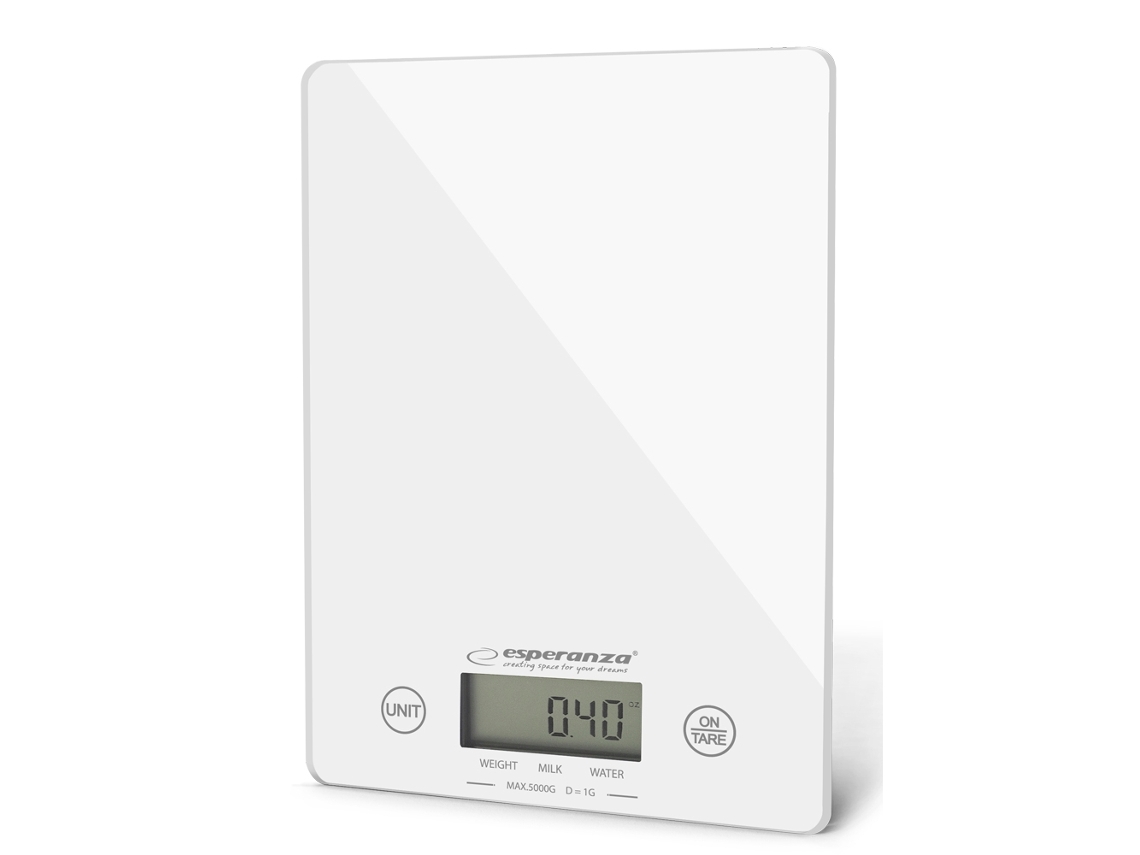 Balança de Cozinha Digital Esperanza Branco Limão AQUAFORGE